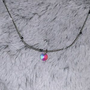 Necklace w/ Green/pink Gem